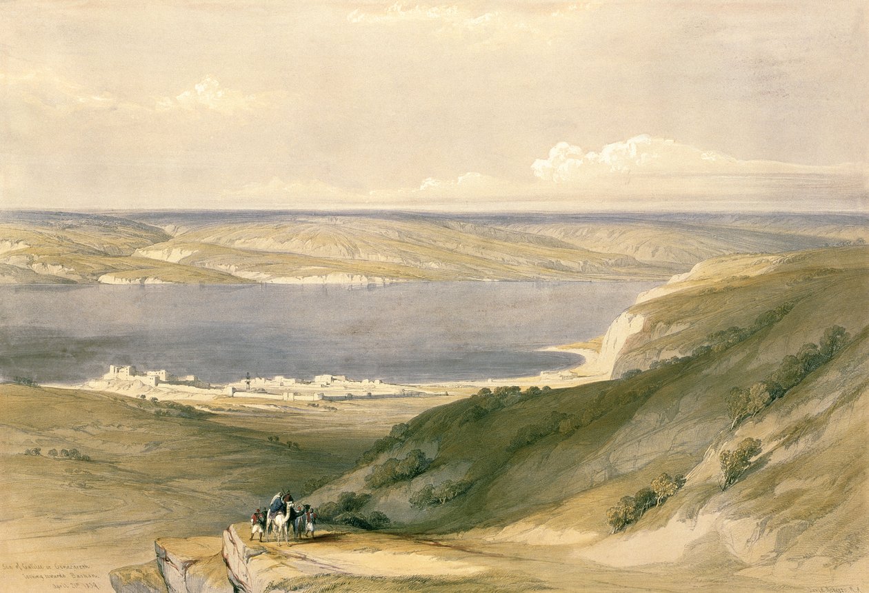 Mer de Galilée ou Génézareth, vers Bashan, 21 avril 1839, planche 36 du Volume I de 