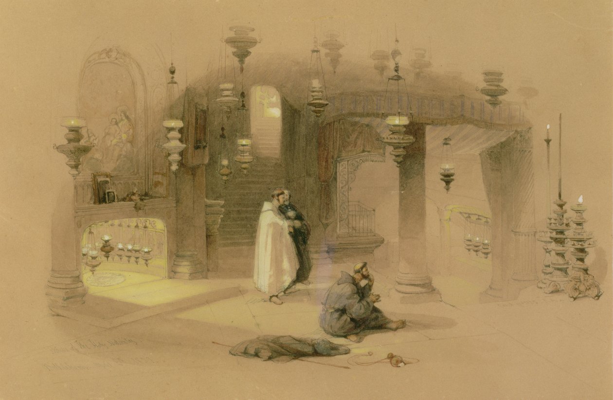 Le Sanctuaire de la Sainte Nativité, Bethléem, 1839 - David Roberts