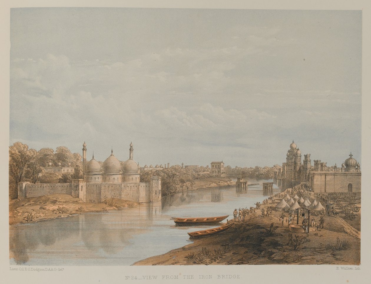 Vue depuis le pont de fer, Lucknow - David Scott Lieutenant Colonel (after) Dodgson