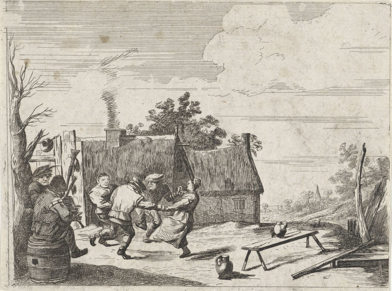 Paysans dansant au son de deux musiciens - David Teniers (II)