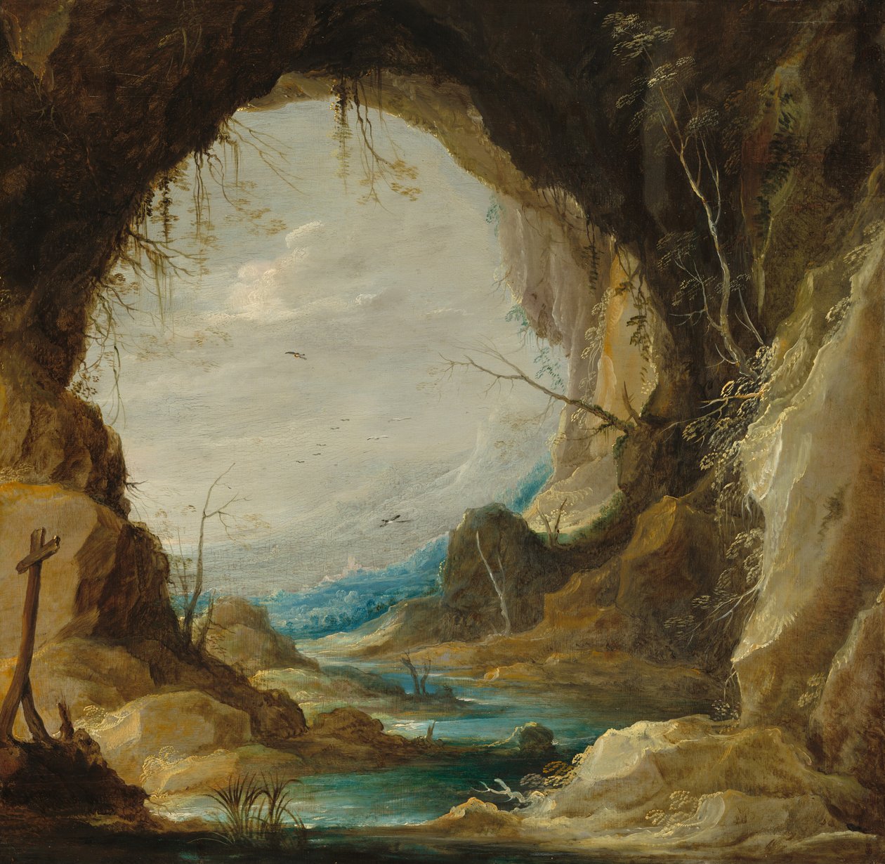 Vue depuis une grotte, début des années 1630 - David Teniers II