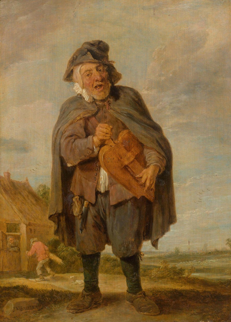 Faire de la musique avec un orgue de barbarie - David Teniers the Younger