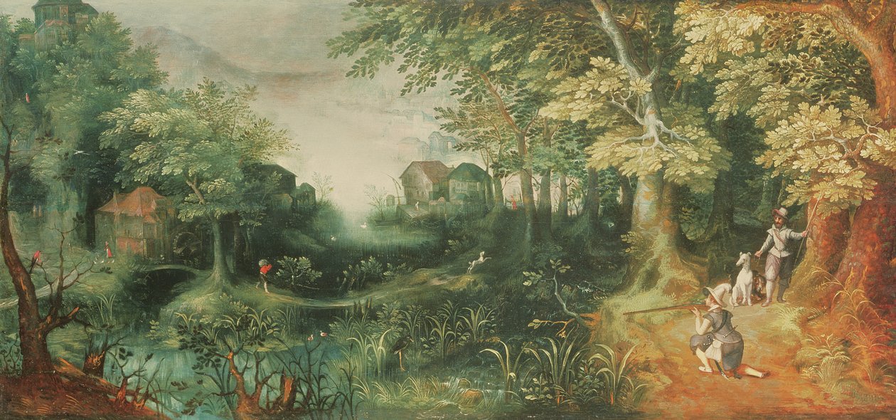 Paysage avec chasseurs - David Vinckboons