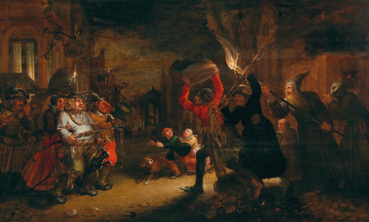 Le combat entre le carnaval et le carême, début 17ème siècle - David Vinckboons