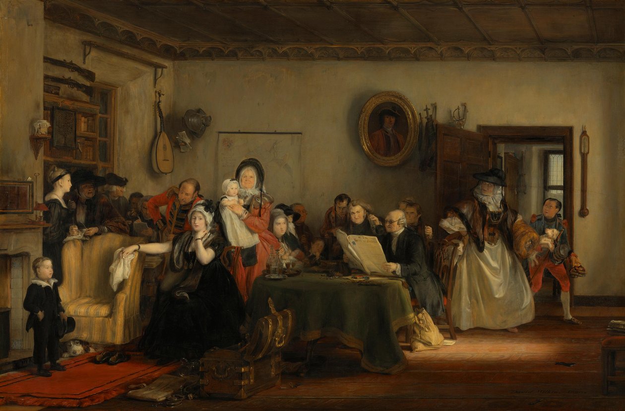 La lecture du testament - David Wilkie
