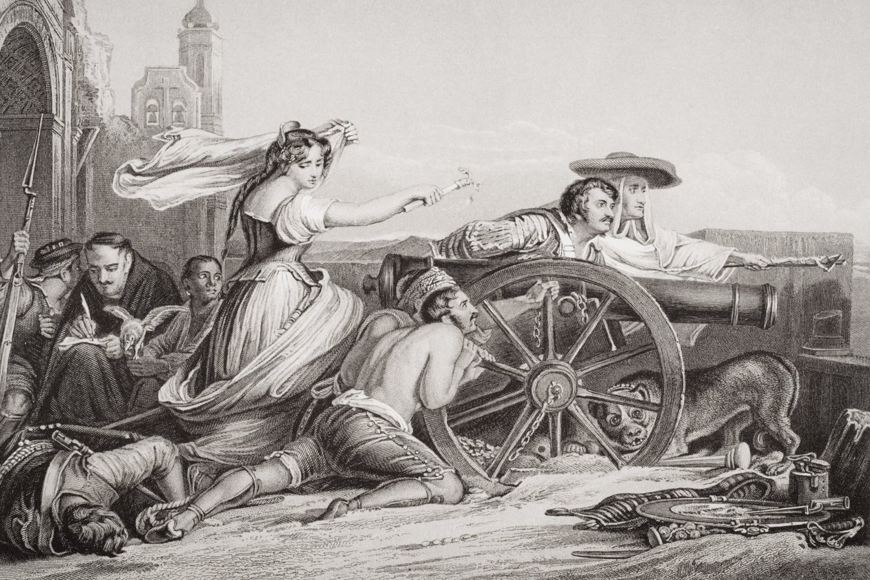 La Défense de Saragosse, 1808, de `Illustrations of English and Scottish History