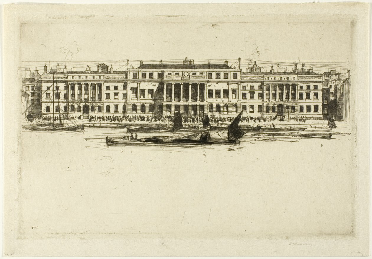 Douane, première planche de la série de Londres - David Young Cameron