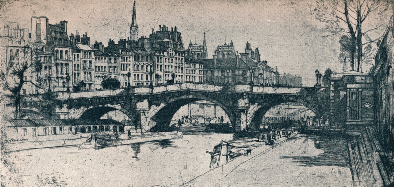 Pont Neuf : planche une de la série Paris, 1904 - David Young Cameron