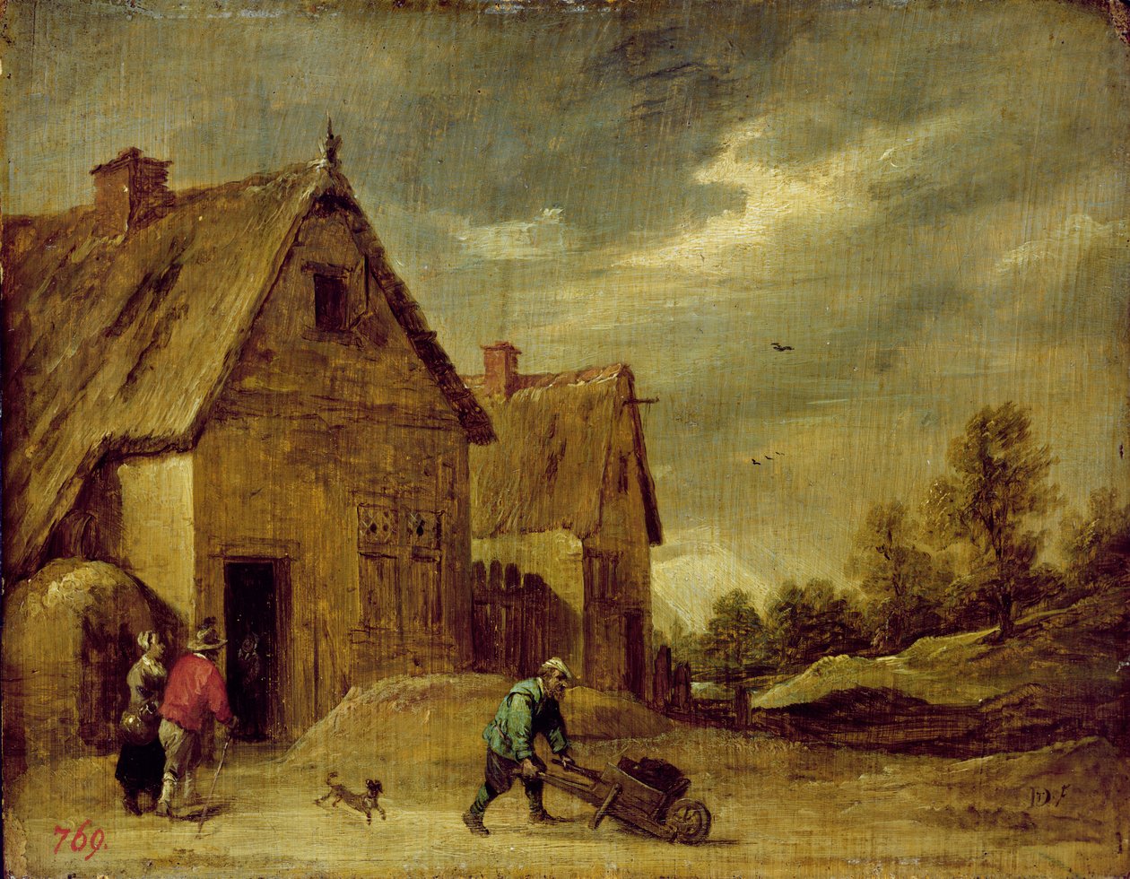 Fermier avec une brouette - David Teniers the Younger