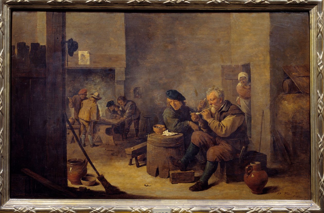Fumer dans une auberge - David Teniers the Younger