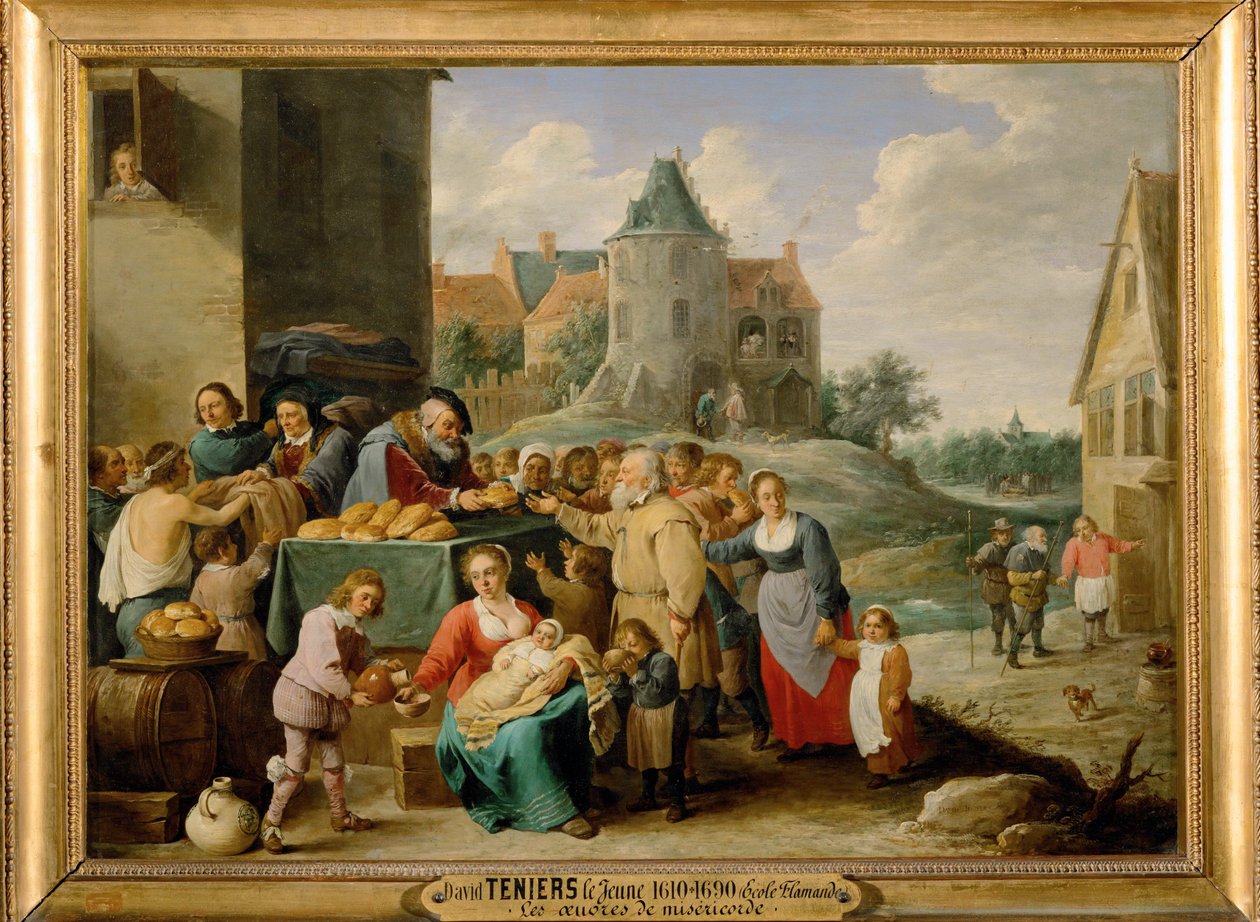 Les sept actes de miséricorde - Nourrir les affamés ... - David the Younger Teniers