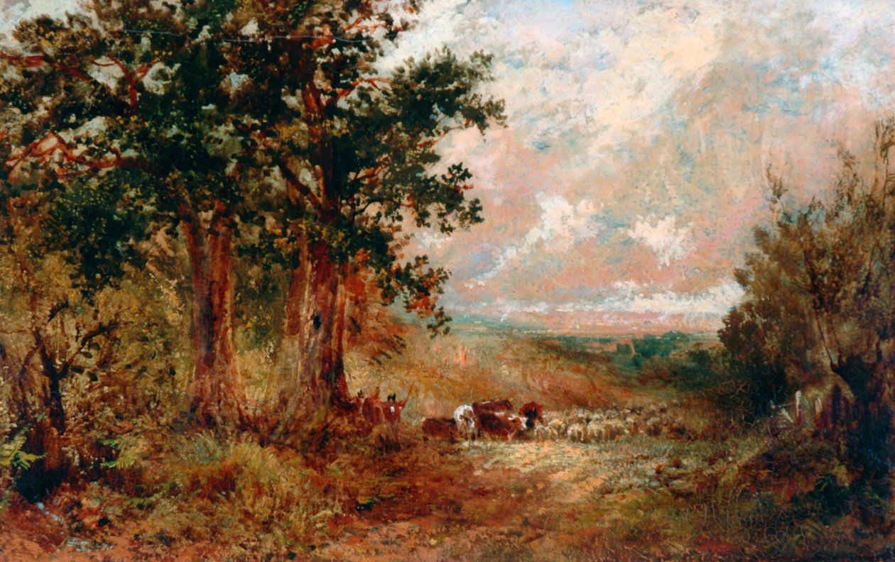 Un chemin du Warwickshire - David the younger Cox