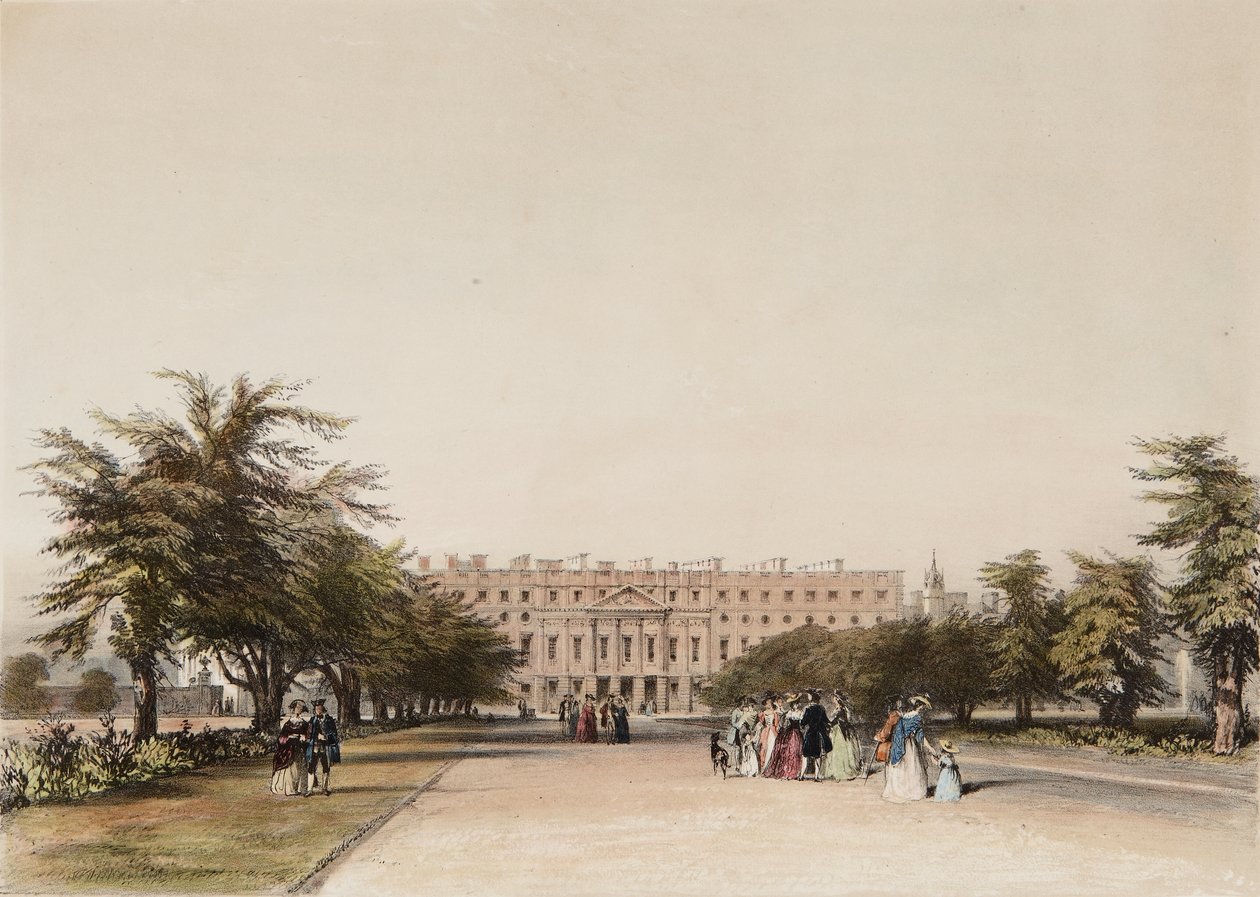 Façade Est et Grand Jardin de la Fontaine - David the younger Cox