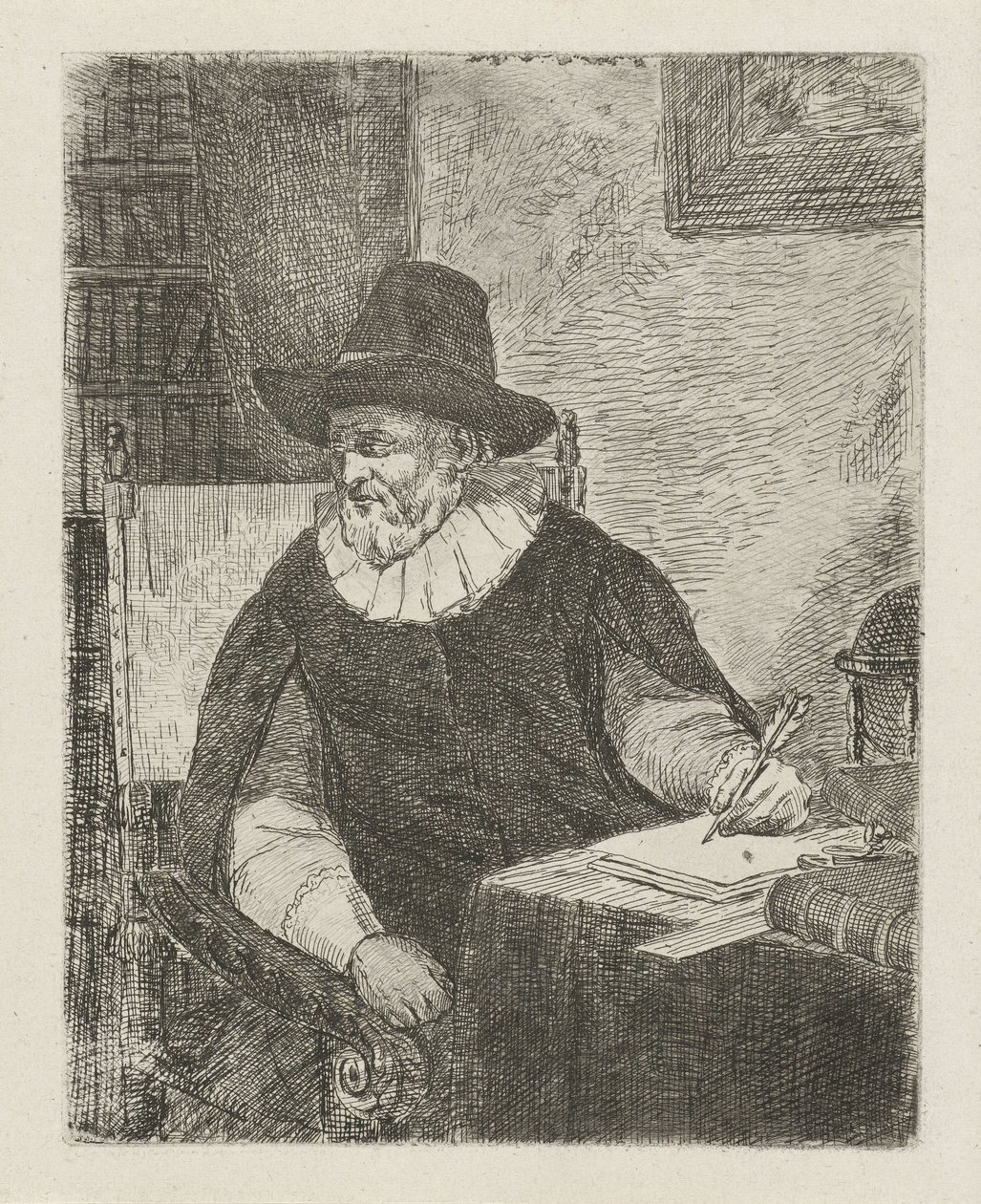 Homme dans un bureau - David van der Kellen