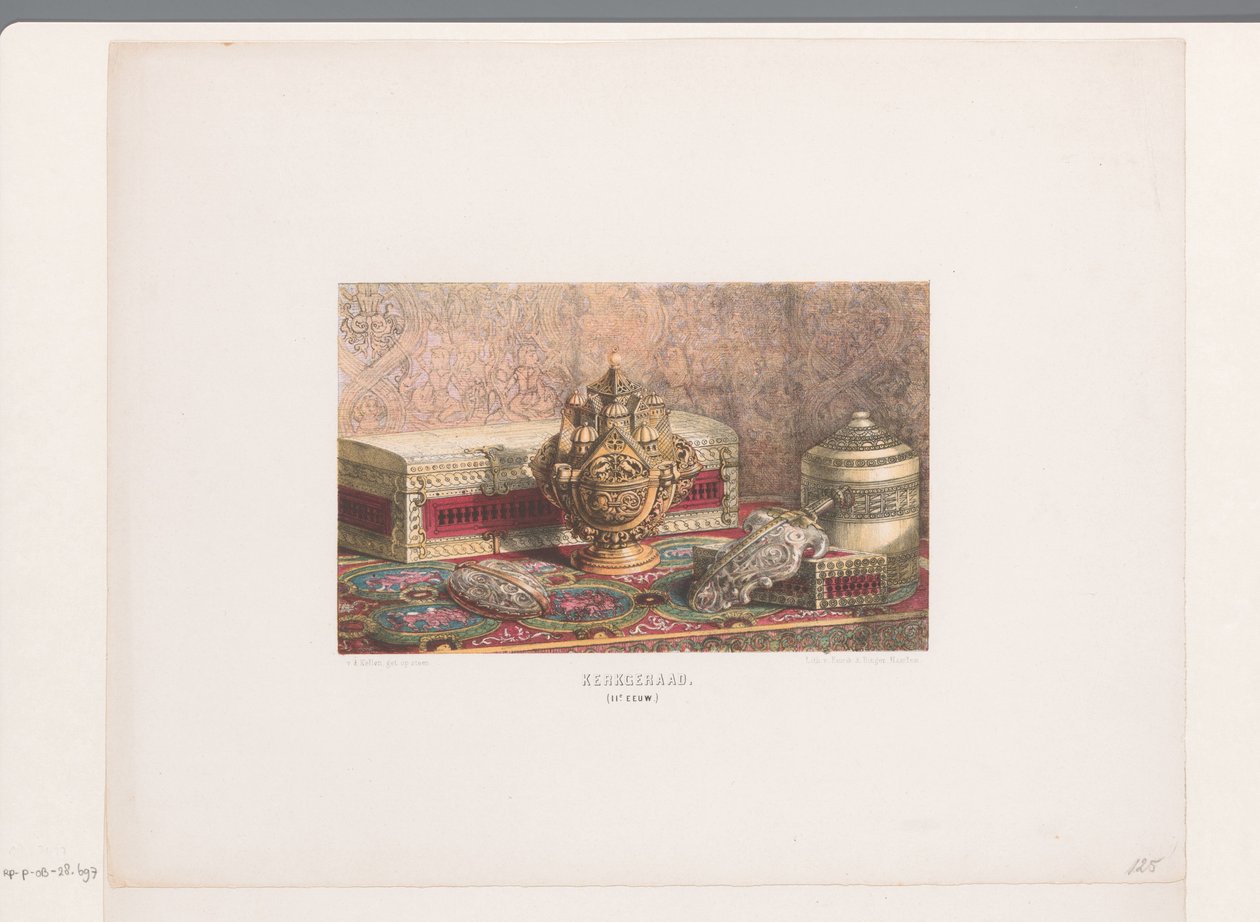 Objets ecclésiastiques, 11e siècle (titre sur l
