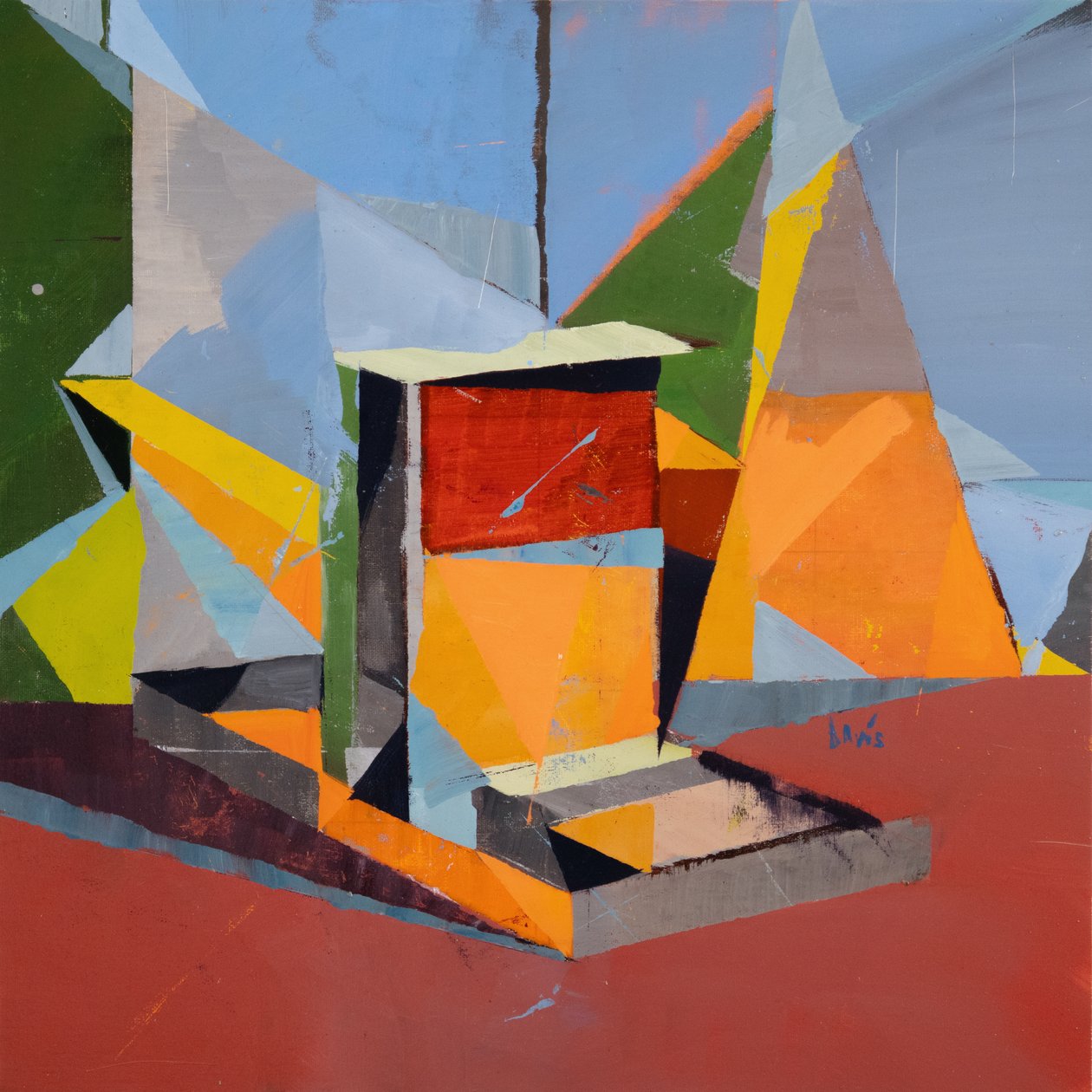 Boîte-hors-de-valise 17, 2024 (huile sur lin) - Davis Lisboa