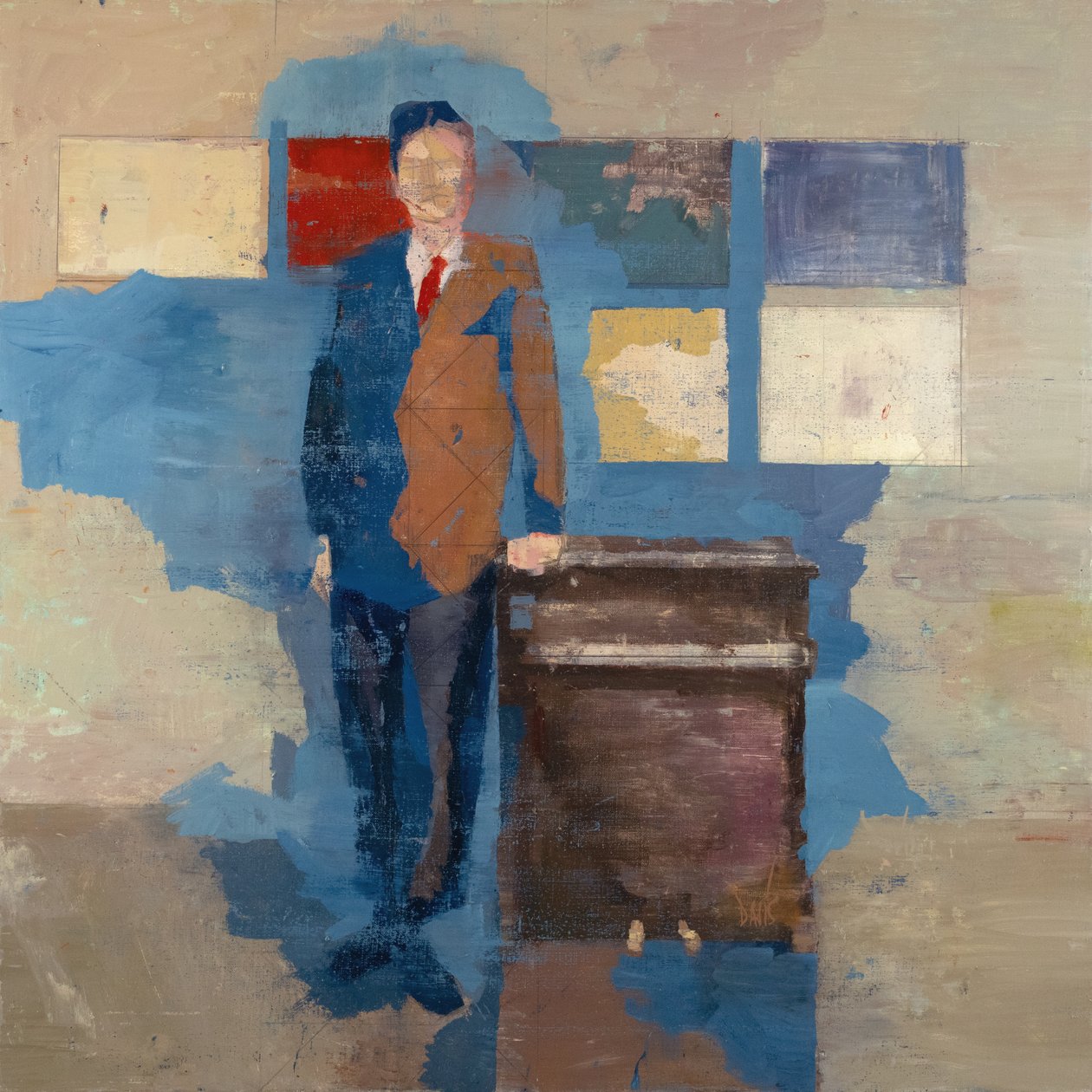 Marcel Broodthaers 16, 2022 (huile sur lin) - Davis Lisboa
