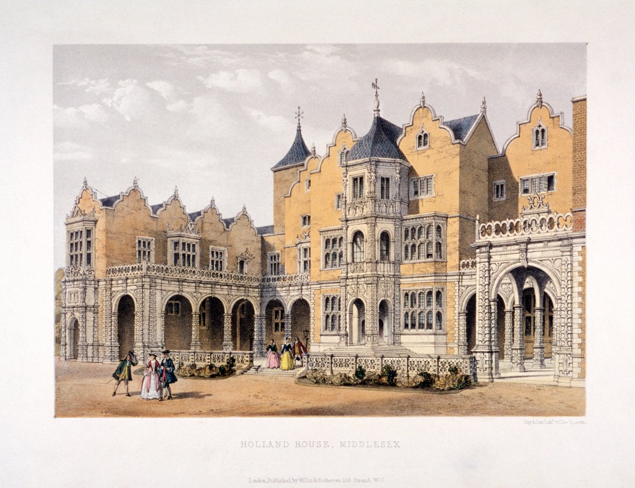 Holland House, Kensington, Londres, vers 1850 - Day and Son