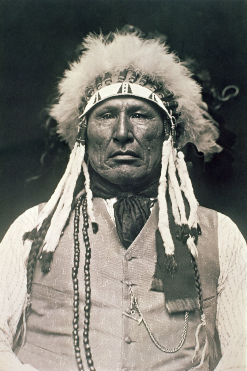 Wooden Leg, guerrier des Cheyenne du Nord qui a combattu à la bataille de Little Bighorn en 1876 - DeLancey W. Gill