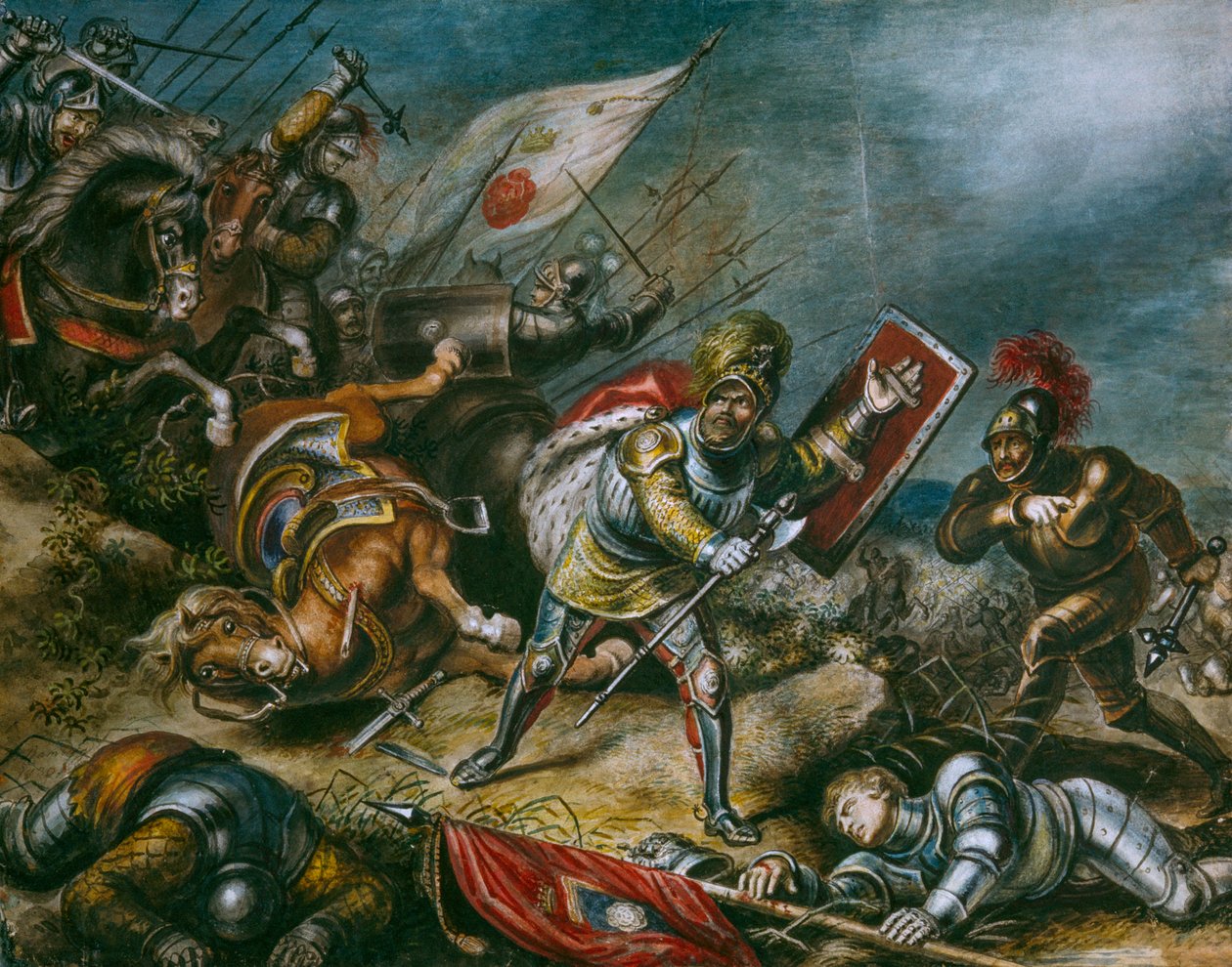 Une peinture représente Richard III combattant à pied sur le champ de Bosworth - Dean Conger