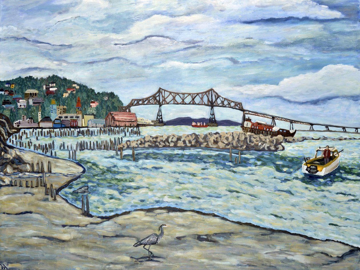 Héron Astoria, 2018 (acrylique sur toile) - Deborah Eve Alastra