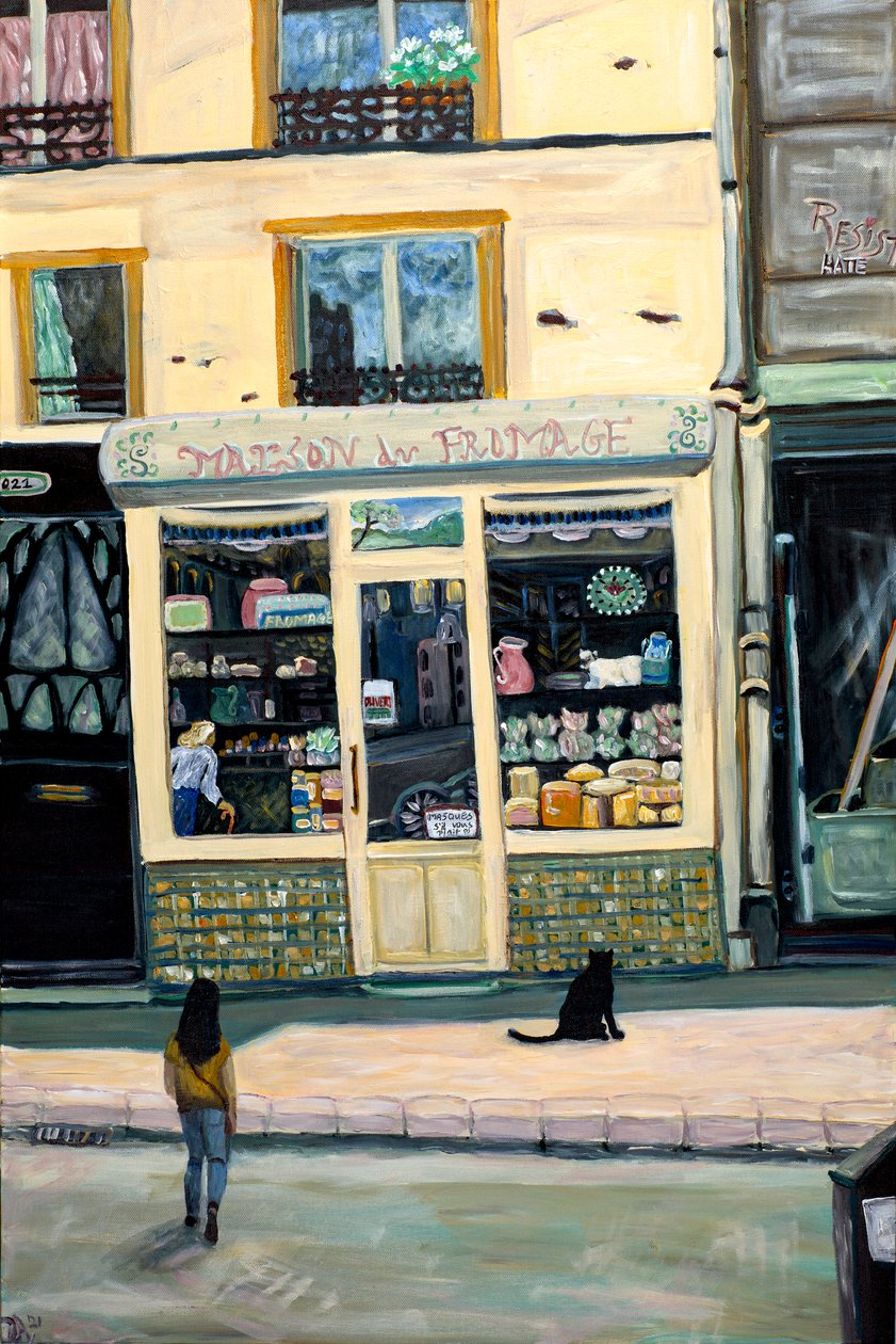 Magasin de fromage, 2022 (acrylique sur toile) - Deborah Eve Alastra