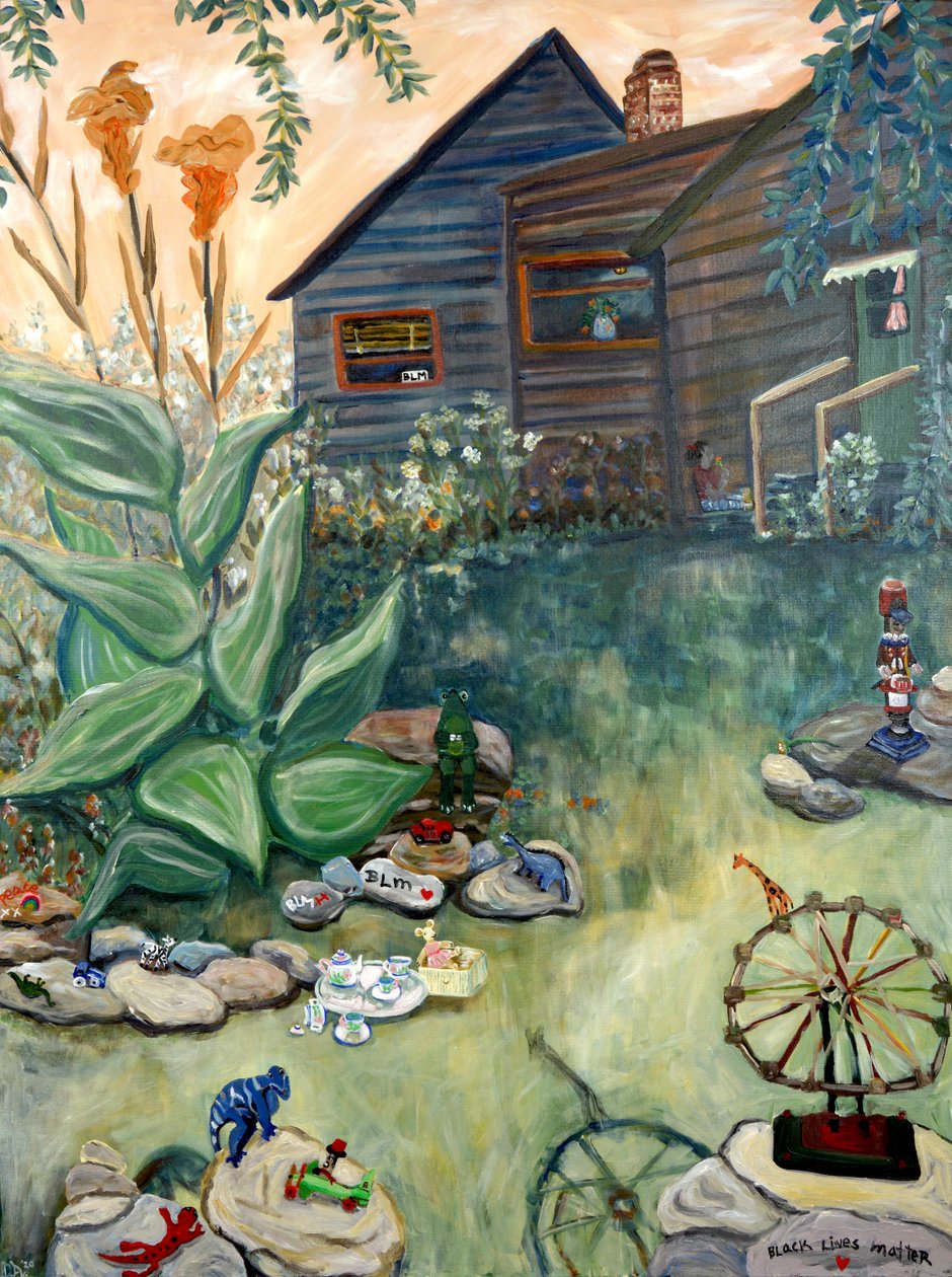Covid Play, 2020 (acrylique sur toile) - Deborah Eve Alastra