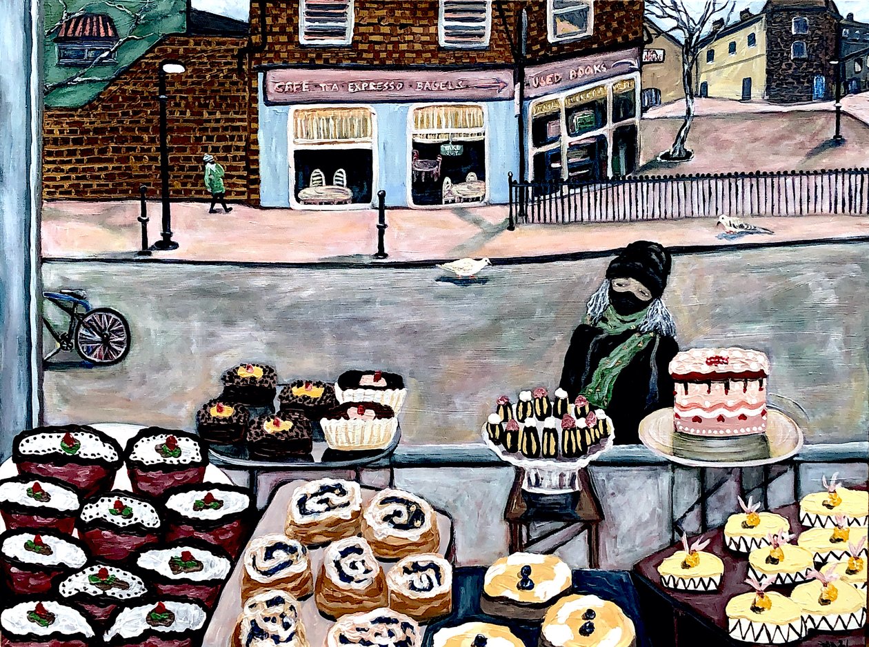 Covid Streets, 2021, acrylique sur toile - Deborah Eve Alastra