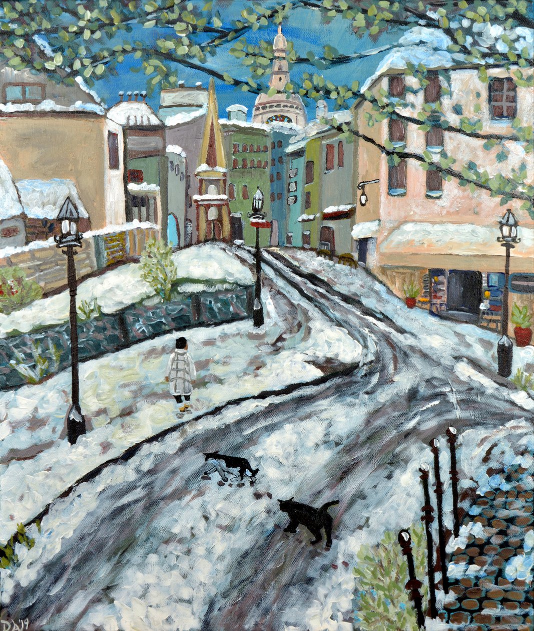 Neige précoce, 2020 (acrylique sur toile) - Deborah Eve Alastra