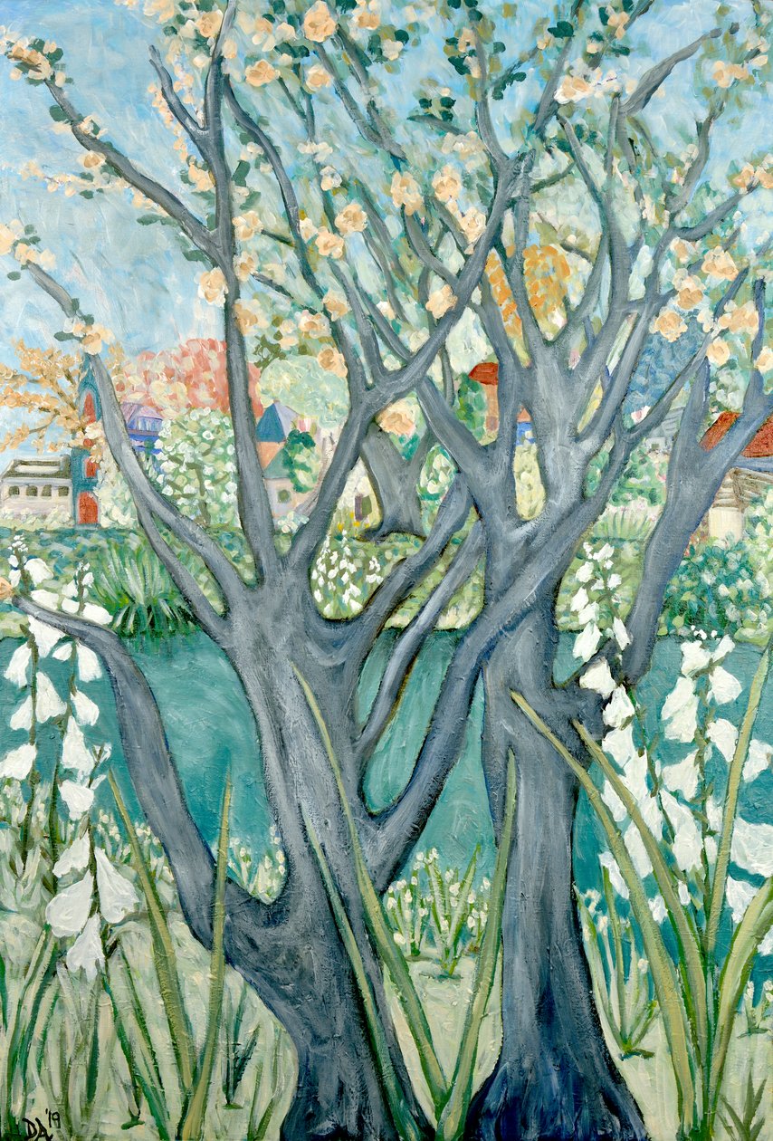 Début du printemps, 2019 (acrylique sur toile) - Deborah Eve Alastra