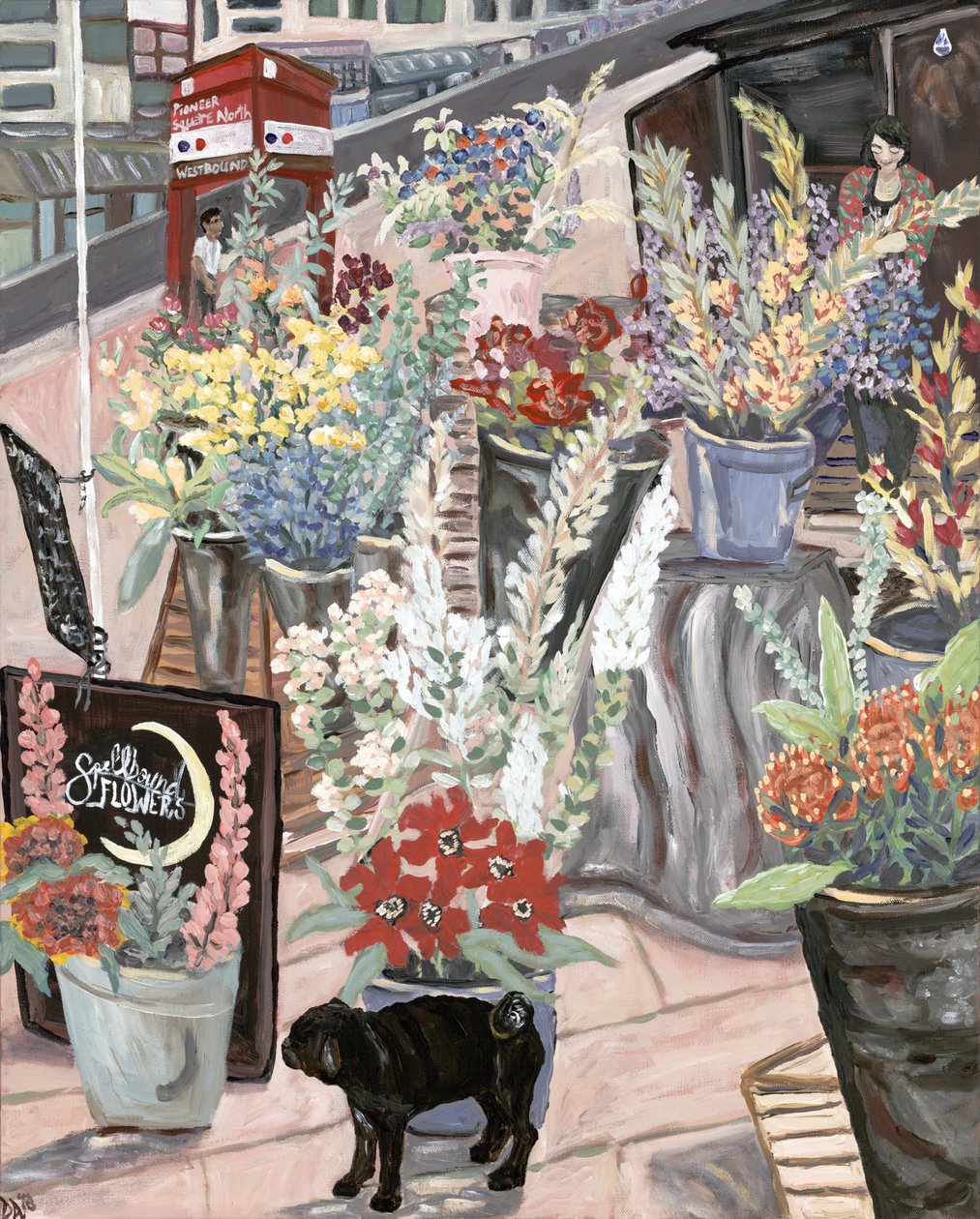 Flower Lady, 2018 (acrylique sur toile) - Deborah Eve Alastra