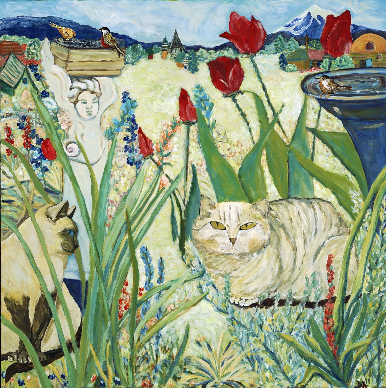Jardin de Mend, 2019 (acrylique sur toile) - Deborah Eve Alastra