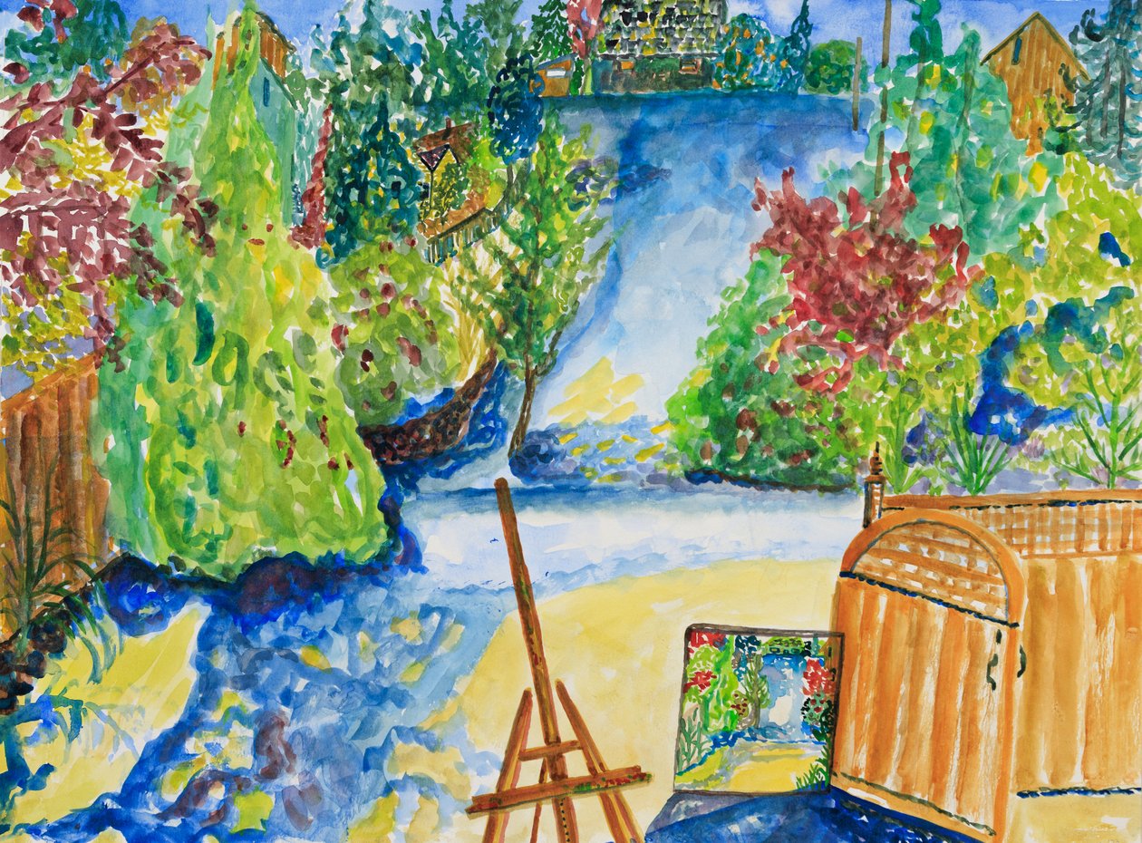 Vue du nouveau studio, 2023 (aquarelle sur papier) - Deborah Eve Alastra