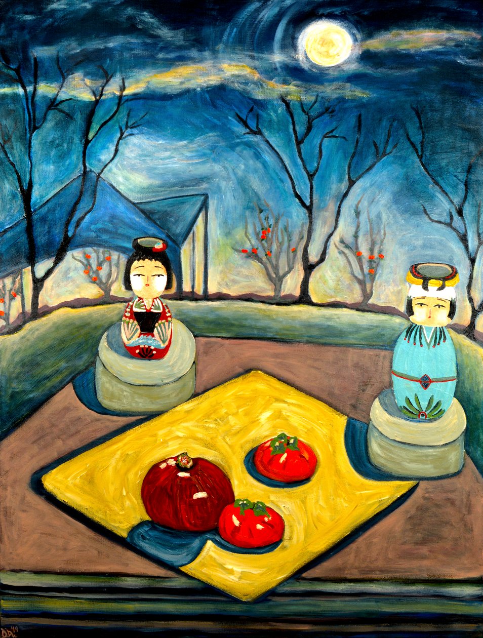 Night Still, 2020, acrylique sur toile - Deborah Eve Alastra