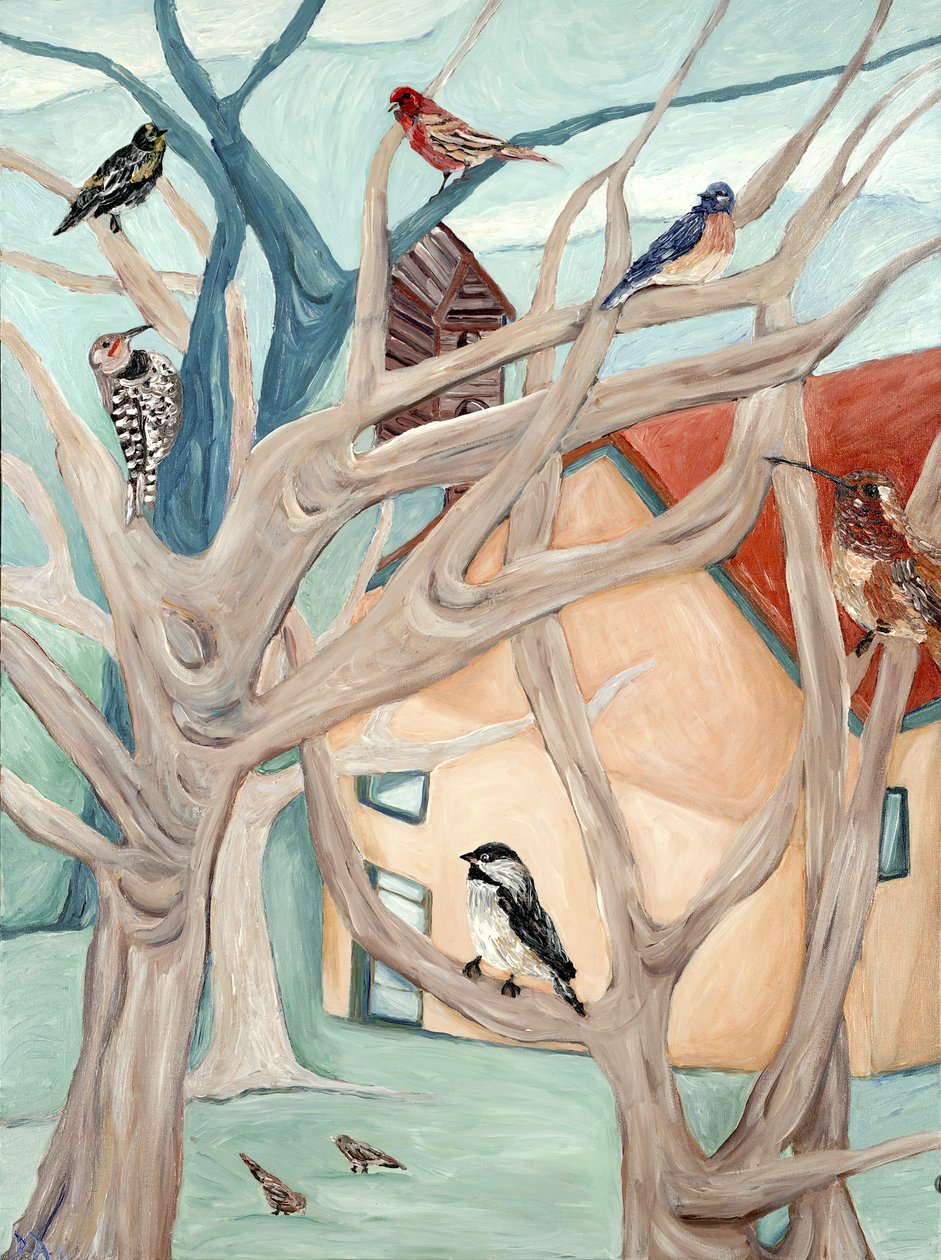 Maison de la pêche, 2015 (acrylique sur toile) - Deborah Eve Alastra