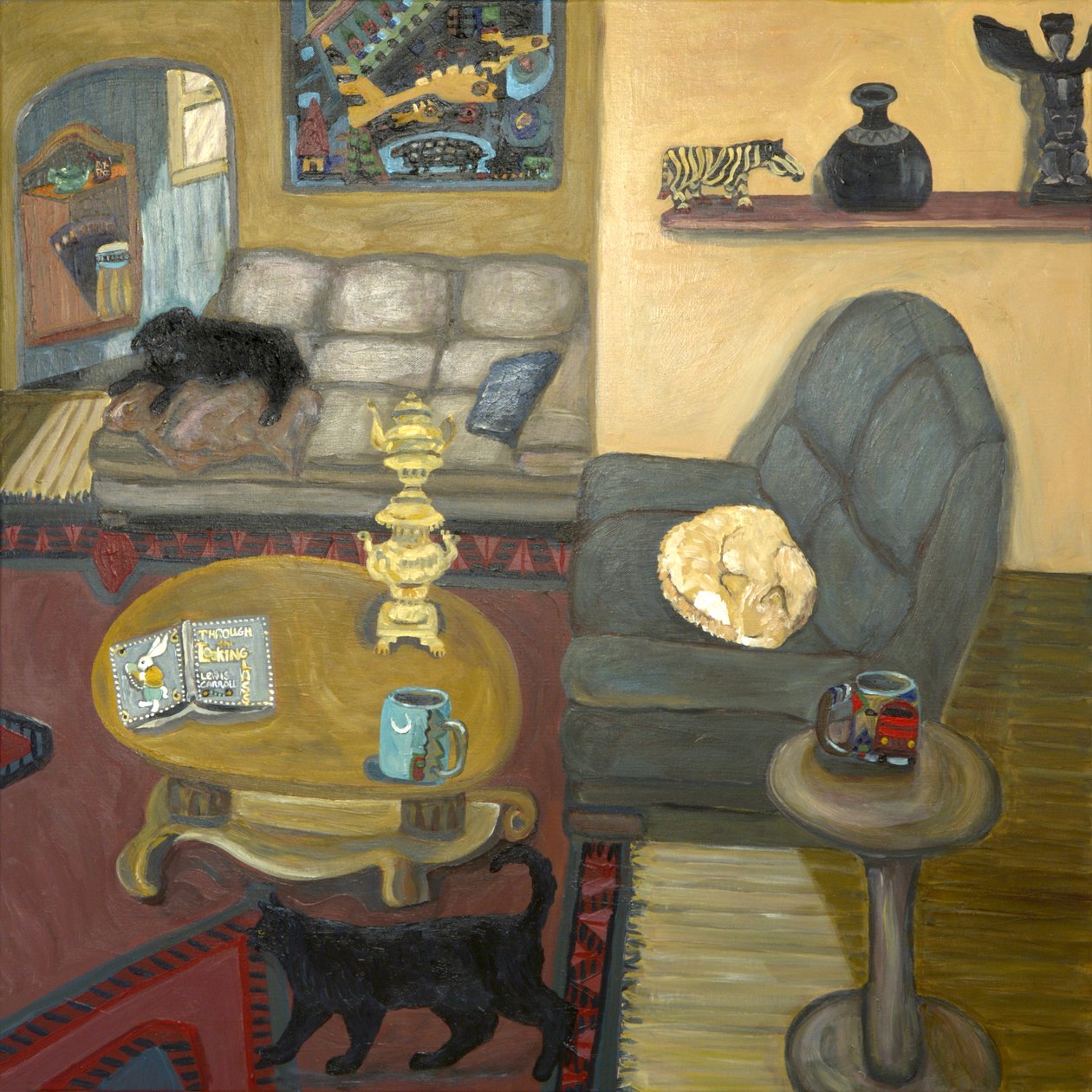 Maison primitive, 2019 (acrylique sur toile) - Deborah Eve Alastra
