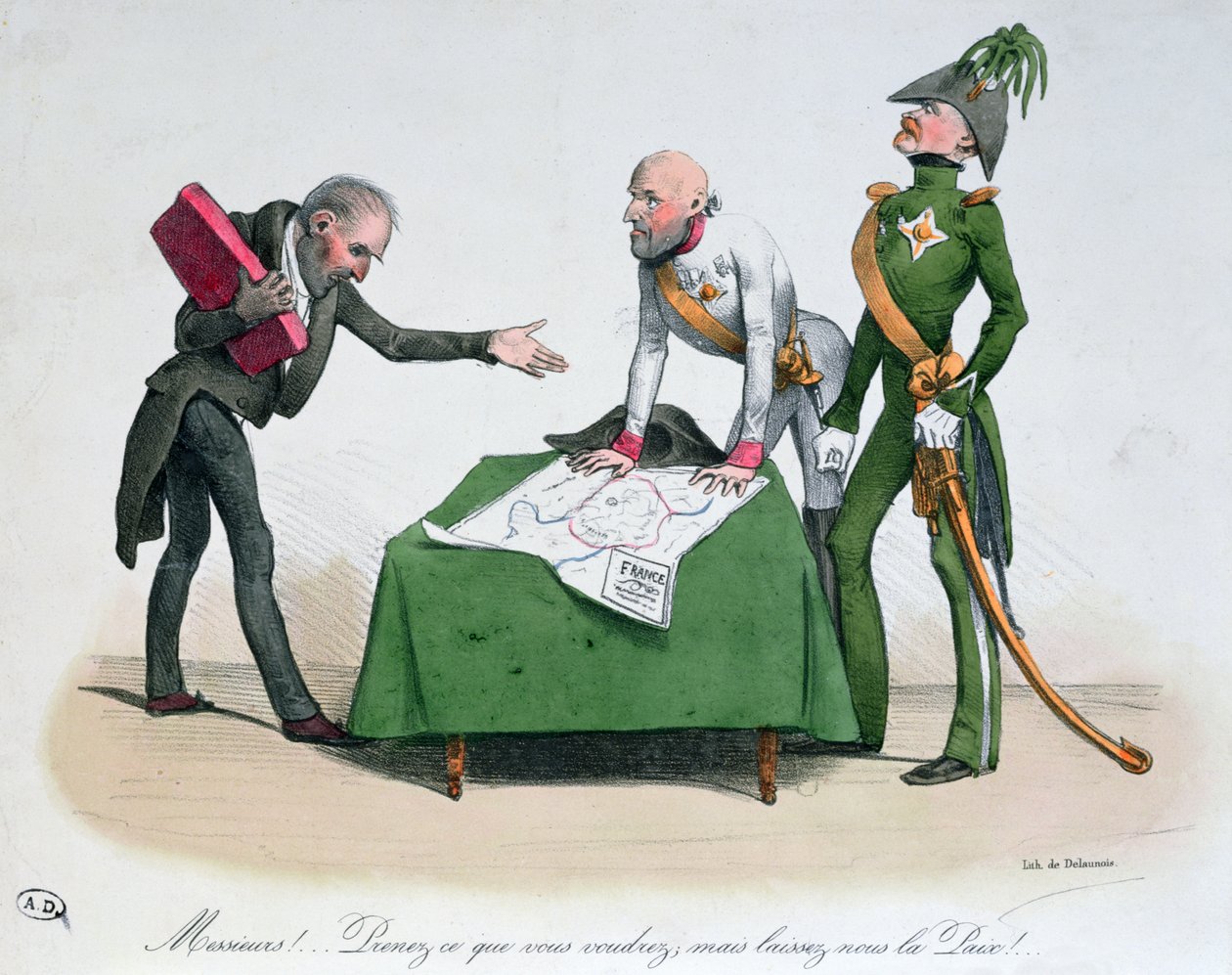 Caricature du Congrès de Vienne 1814-15 - Delaunois