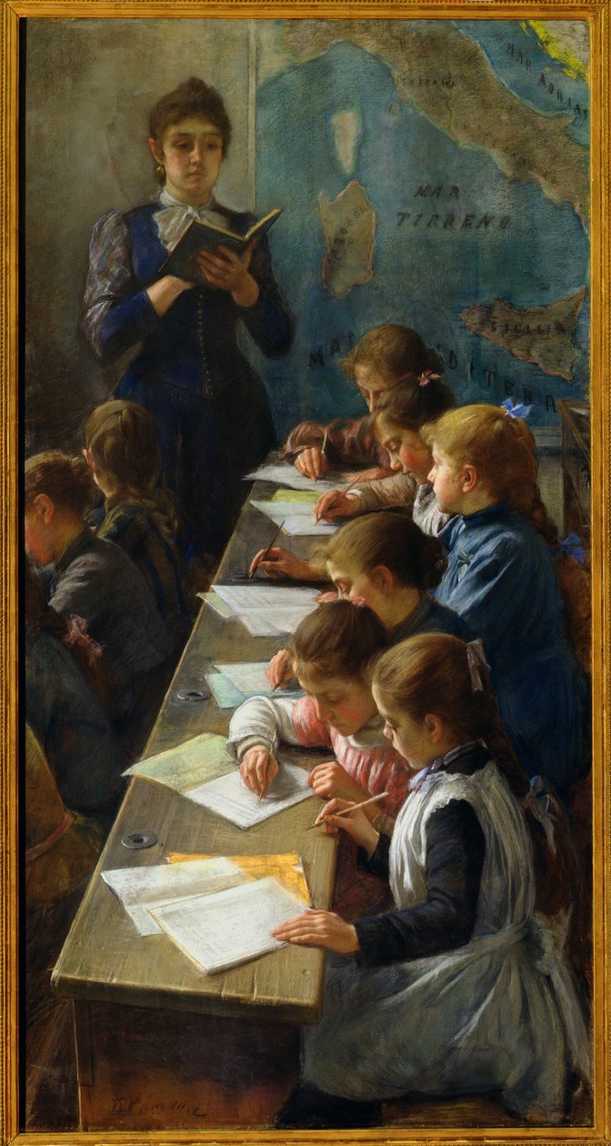 La leçon de dictée, 1891 - Demetrio Cosola