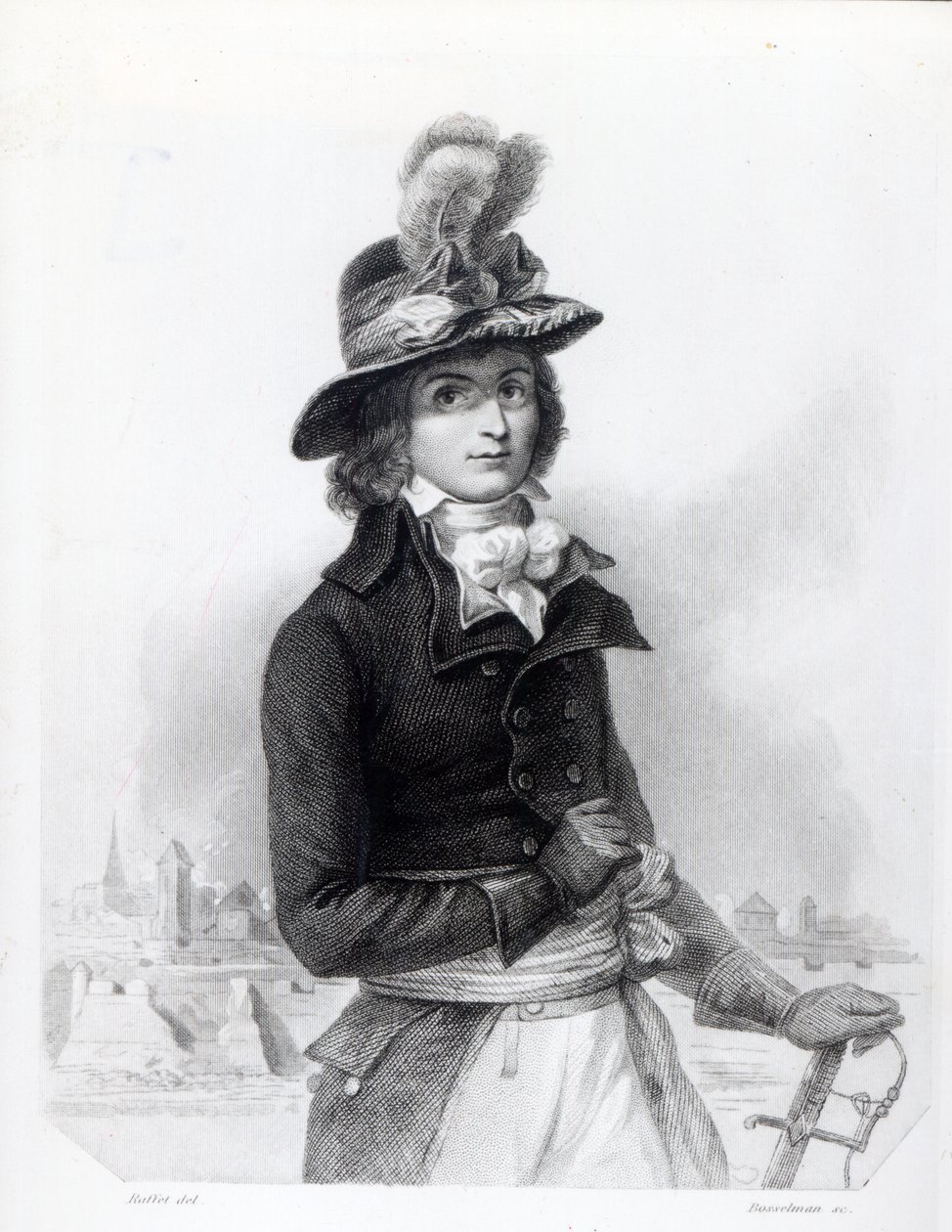 Louis Antoine de Saint-Just, gravé par Bosselman - Denis Auguste Marie Raffet