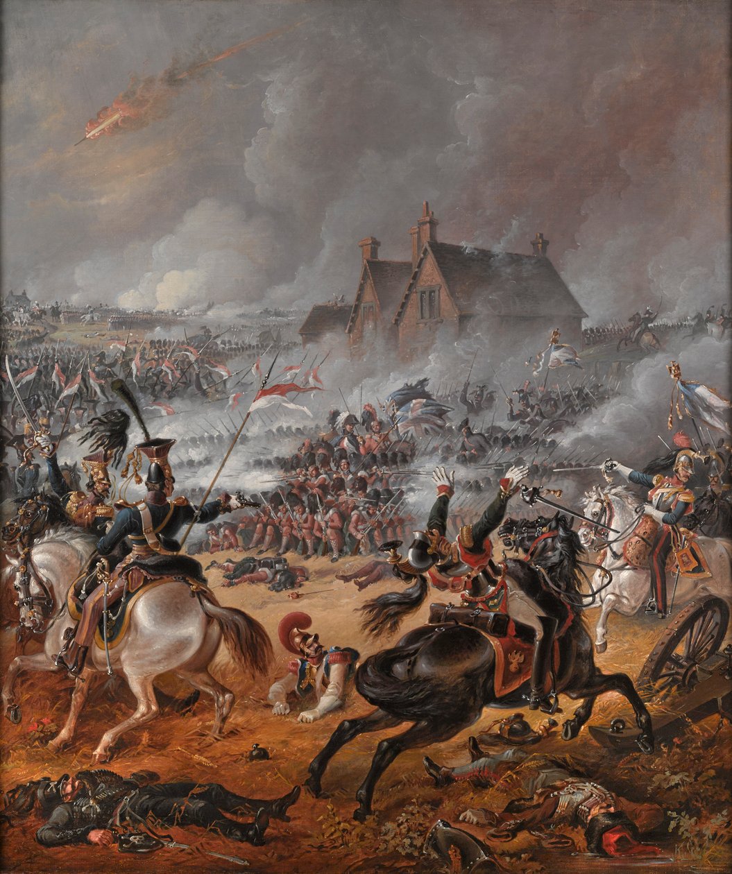 La bataille de Waterloo - Denis (follower of) Dighton