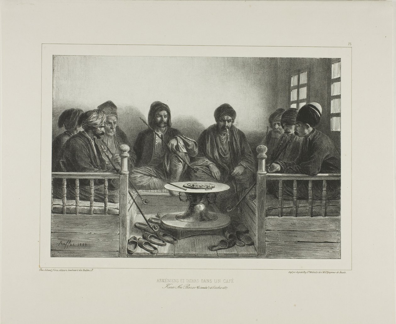 Arméniens et Tartares dans un café - Denis Auguste Marie Raffet