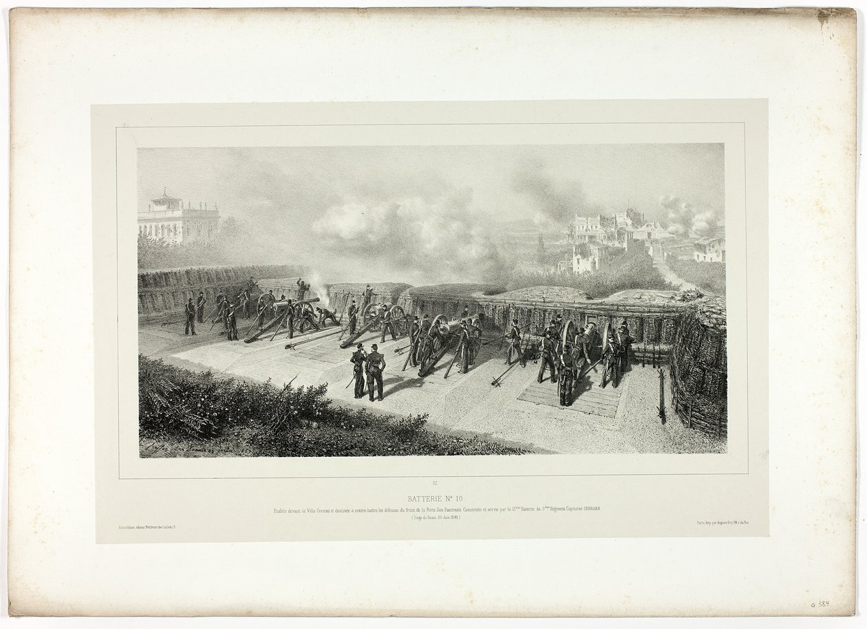 Batterie no.10, de Souvenirs d’Italie : Expédition de Rome - Denis Auguste Marie Raffet