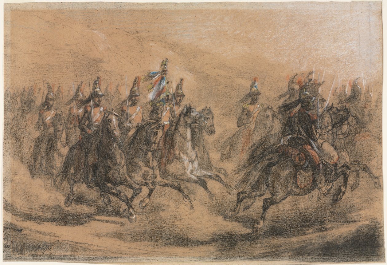 Charge de cavalerie, c. 1840 - Denis Auguste Marie Raffet