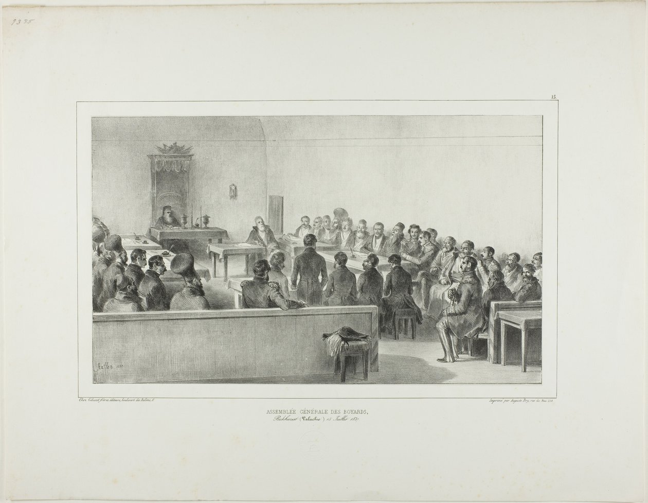 Assemblée générale des Boyards, Bucarest, Valachie, 15 juillet 1837 - Denis Auguste Marie Raffet