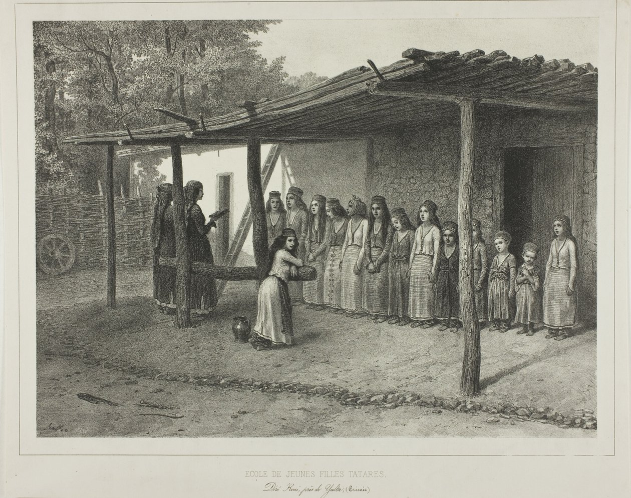 École pour jeunes filles tartares - Denis Auguste Marie Raffet