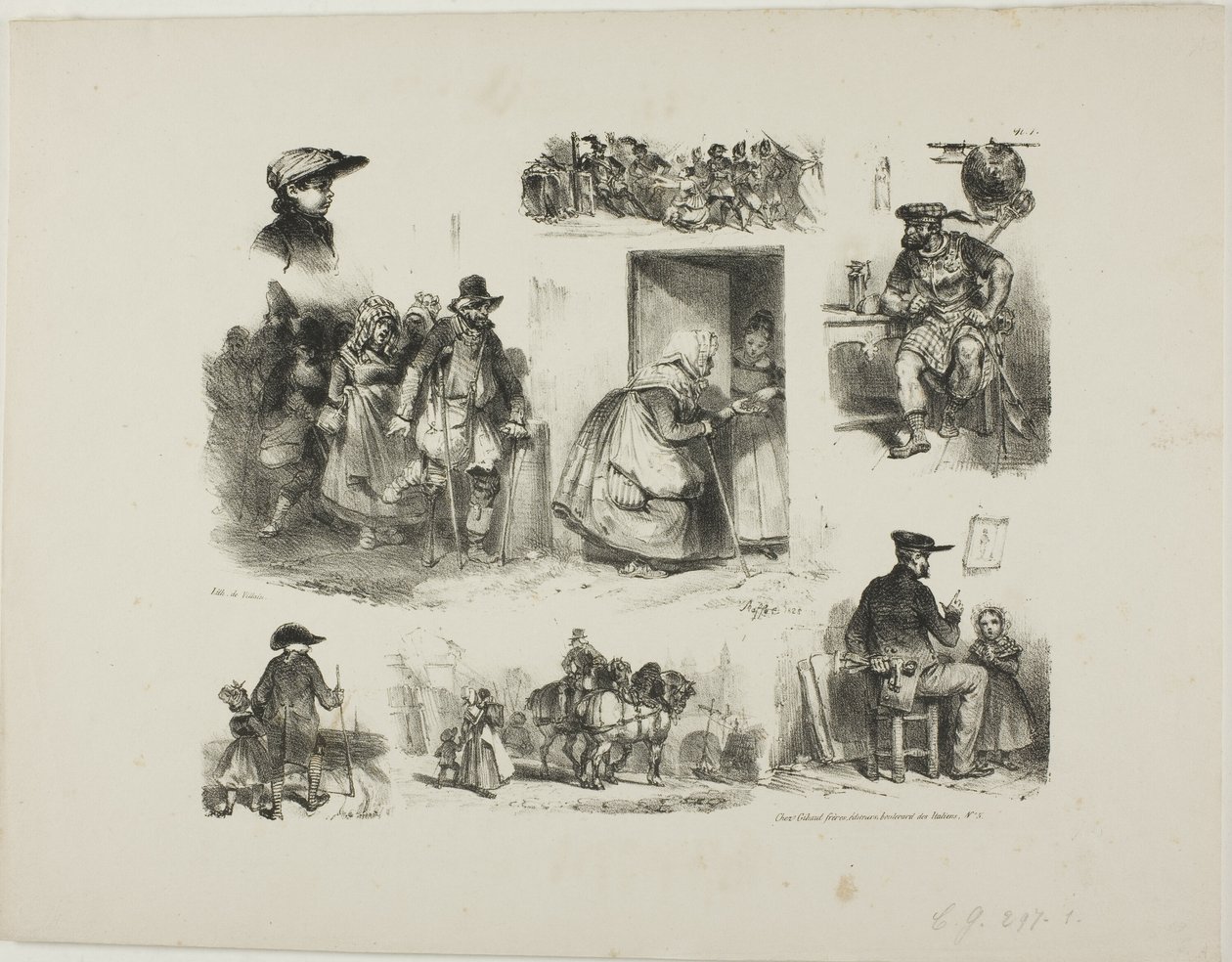 Feuille de croquis - Denis-Auguste-Marie Raffet