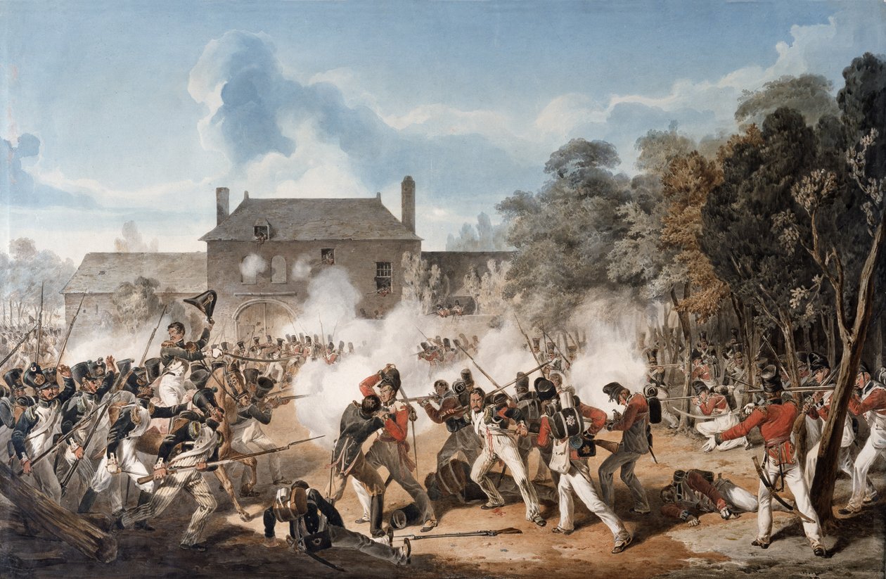 Défense du château de Hougoumont par la compagnie de flanc, Coldstream Guards 1815 - Denis Dighton