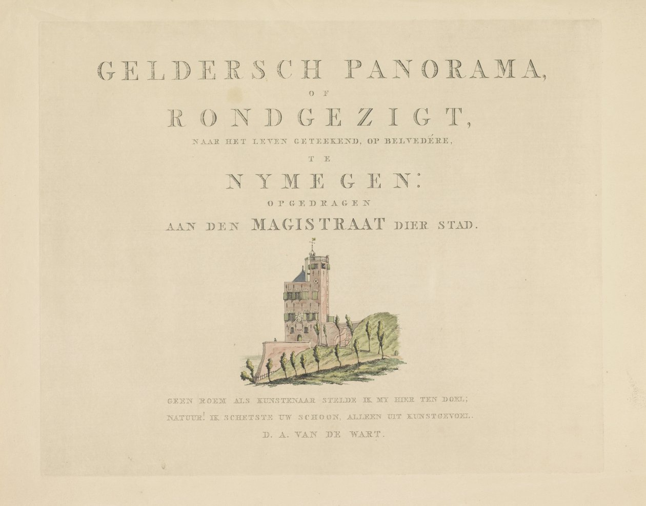 Belvédère à Nimègue (Gezichten rondom de stad Nijmegen) - Derk Anthony van de Wart