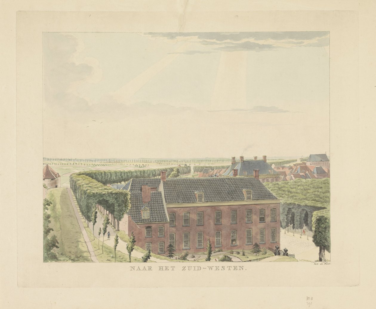 Vue sur le rempart sud-ouest de Nimègue - Derk Anthony van de Wart