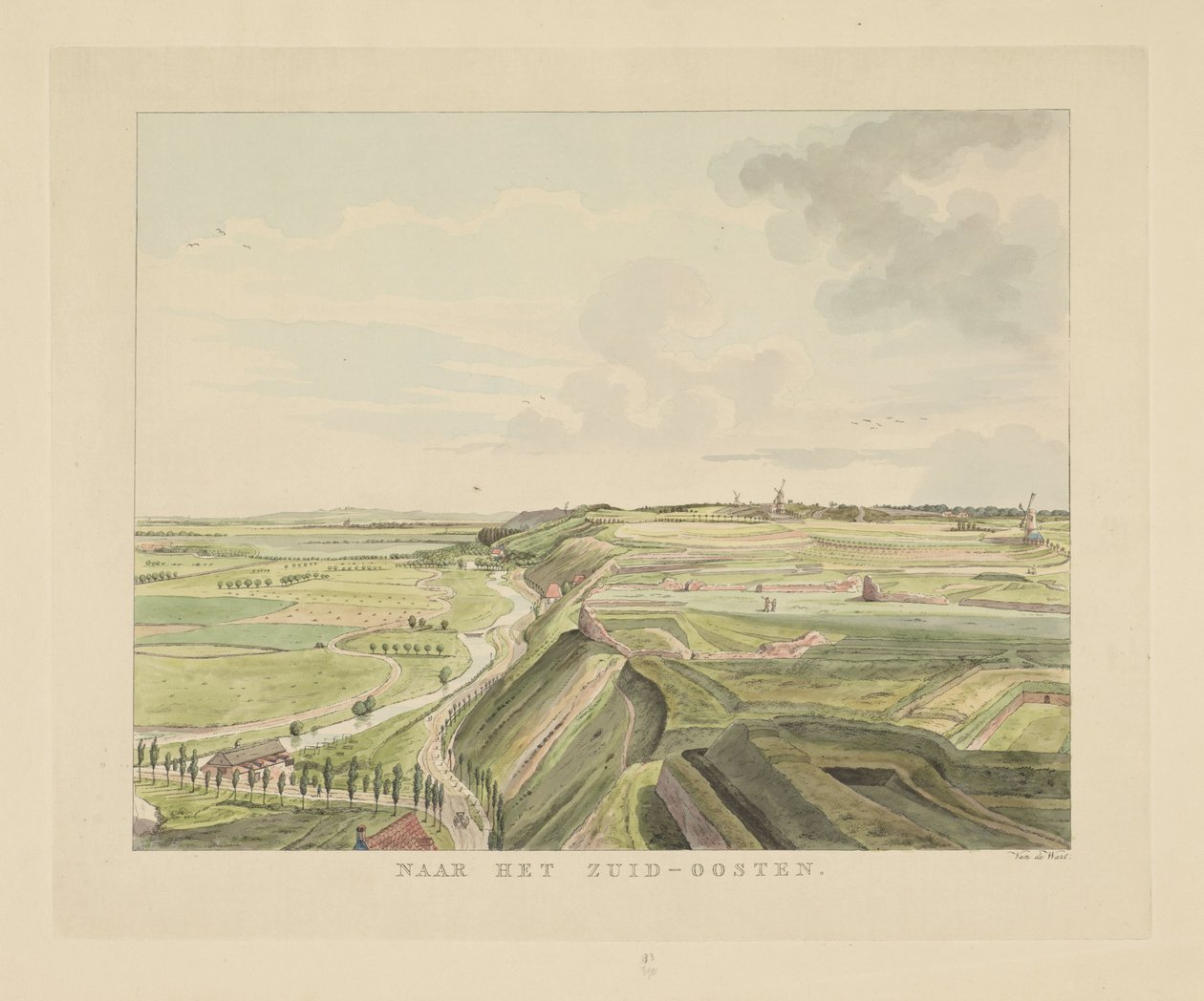 Vue du paysage au sud-est de Nimègue - Derk Anthony van de Wart
